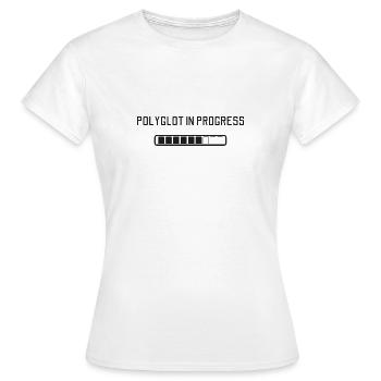 Polyglot en cours - T-shirt Femme - blanc - Devant - AI Model Female 172 dark (172cm)