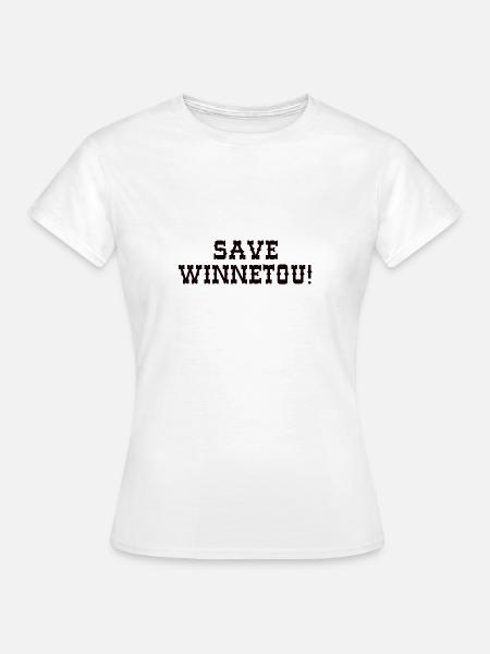 save winnetou,schrift,typo,schwarz,western - Frauen T-Shirt - Weiß