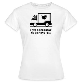 Love Distributor: keine Versandkosten - Frauen T-Shirt - Weiß - Vorne - AI Model Female 172 dark (172cm)