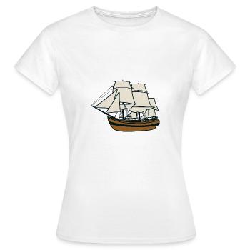 Segelschiff - Frauen T-Shirt - Weiß - Vorne - AI Model Female 172 dark (172cm)