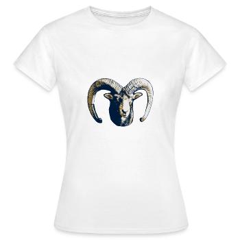 Ziegenbock - Frauen T-Shirt - Weiß - Vorne - AI Model Female 172 dark (172cm)