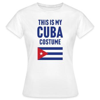 C’est mon costume de Cuba - T-shirt Femme - blanc - Devant - AI Model Female 172 dark (172cm)