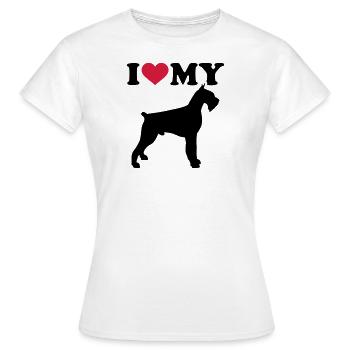 schnauzer géant - T-shirt Femme - blanc - Devant - AI Model Female 172 dark (172cm)
