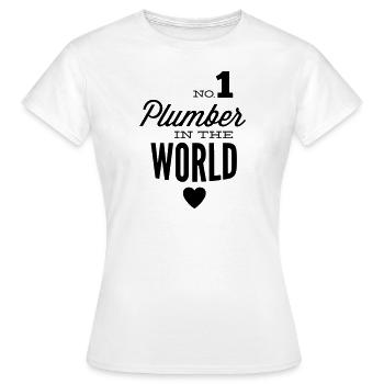 Plomberie les meilleures du monde - T-shirt Femme - blanc - Devant - AI Model Female 172 dark (172cm)