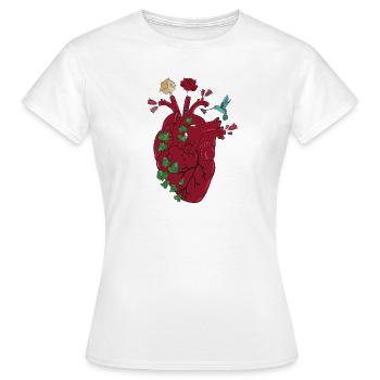 Herz - Frauen T-Shirt - Weiß - Vorne - AI Model Female 172 dark (172cm)
