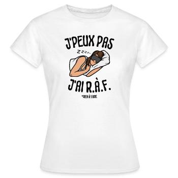 J'peux pas j'ai rien à faire - T-shirt Femme - blanc - Devant - AI Model Female 172 dark (172cm)