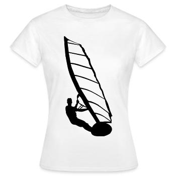 Windsurfer, Surfer, Wassersport,  - Frauen T-Shirt - Weiß - Vorne - AI Model Female 172 dark (172cm)