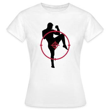 Kickboxing / Kick-Boxeur / Kick Boxing / - T-shirt Femme - blanc - Devant - AI Model Female 172 dark (172cm)