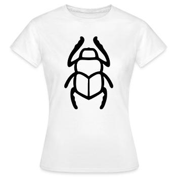 Skarabäus-Hieroglyphe - Frauen T-Shirt - Weiß - Vorne - AI Model Female 172 dark (172cm)