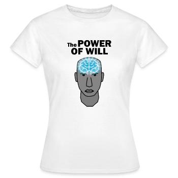Le POUVOIR DE LA VOLONTÉ - T-shirt Femme - blanc - Devant - AI Model Female 172 dark (172cm)