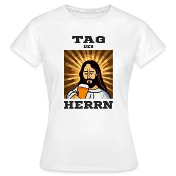 Jour du Seigneur - Jour des hommes / Fête des pères | Chemise amusante - T-shirt Femme - blanc - Devant - AI Model Female 172 dark (172cm)