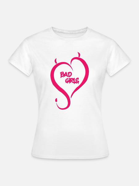 Böse Mädchen - Frauen T-Shirt - Weiß
