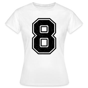 Huit caractères fissurés - T-shirt Femme - blanc - Devant - AI Model Female 172 dark (172cm)