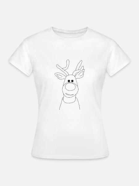 Weihnachtsrentier - Frauen T-Shirt - Weiß