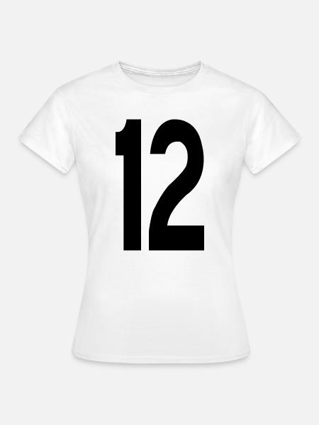 12 Nummern - Frauen T-Shirt - Weiß