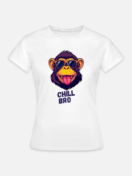 Chill Bro Affe - Frauen T-Shirt - Weiß