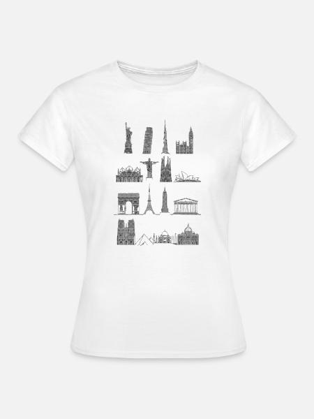 Around_The_World - Frauen T-Shirt - Weiß