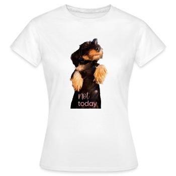 Dackel T-Shirt  - Frauen T-Shirt - Weiß - Vorne - AI Model Female 172 dark (172cm)