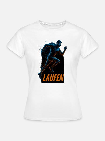 Neonlauf Sprintender Runner - Frauen T-Shirt - Weiß