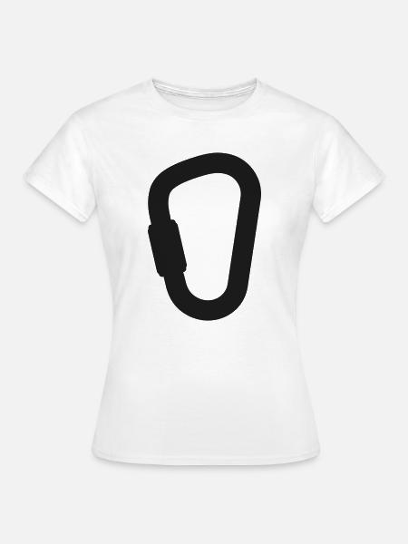 Ikone der Kletterkarabinerlinie - Frauen T-Shirt - Weiß