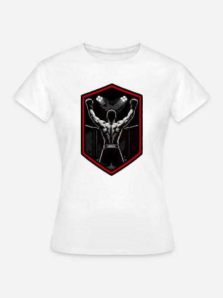 Kampfgeist Siegpose Mma - Frauen T-Shirt - Weiß