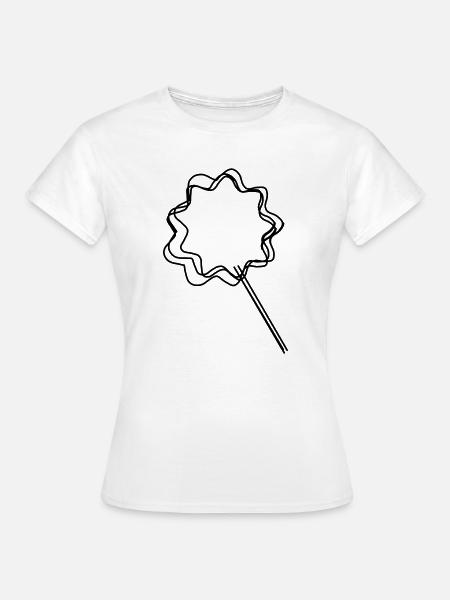 Zuckerwatte handgezeichnet - Frauen T-Shirt - Weiß