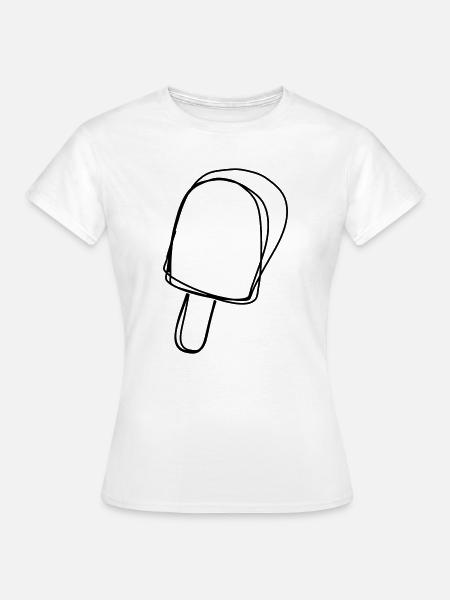 Stieleis handgezeichnet - Frauen T-Shirt - Weiß