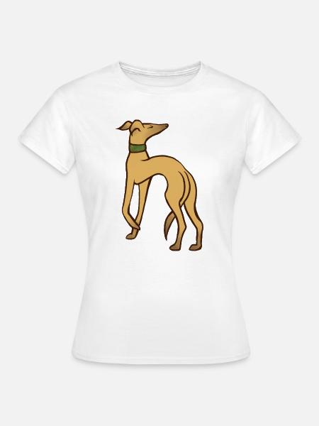 Anmutige Windhund-Silhouette - Frauen T-Shirt - Weiß