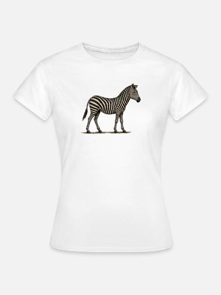 GEEKLEY – Bestiarium – Zebra - Frauen T-Shirt - Weiß