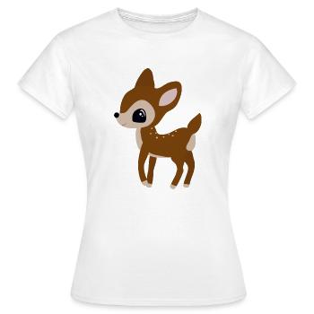 Rehkitz - Frauen T-Shirt - Weiß - Vorne - AI Model Female 172 dark (172cm)