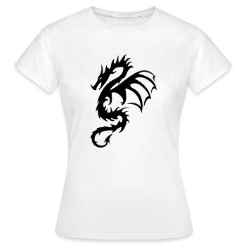 Drache Dragon 4 - Frauen T-Shirt - Weiß - Vorne - AI Model Female 172 dark (172cm)