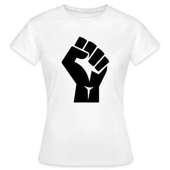 Le poing levé - T-shirt Femme - blanc - Devant - AI Model Female 172 dark (172cm)