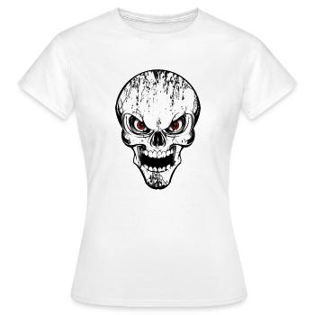 skull grunge style - T-shirt Femme - blanc - Devant - AI Model Female 172 dark (172cm)