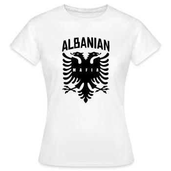 mafia albanaise s’amuser - T-shirt Femme - blanc - Devant - AI Model Female 172 dark (172cm)