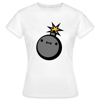 suesse bombe mit - Frauen T-Shirt - Weiß - Vorne - AI Model Female 172 dark (172cm)
