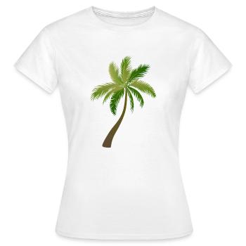 palmier arbre palmiers - T-shirt Femme - blanc - Devant - AI Model Female 172 dark (172cm)
