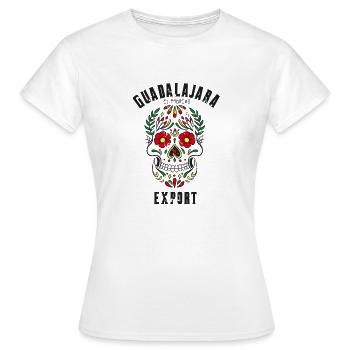 Guadalajara Cartel El Padron Padrino Skull Head - Women's T-Shirt - white - Front - AI Model Female 172 dark (172cm)