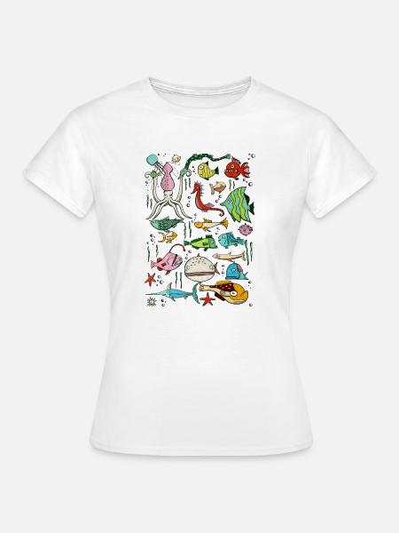 unter dem Meer - Frauen T-Shirt - Weiß