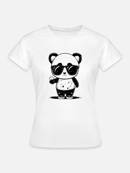 Süßer Panda - Frauen T-Shirt - Weiß