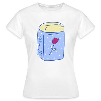 pot senteur fleur. - T-shirt Femme - blanc - Devant - AI Model Female 172 dark (172cm)