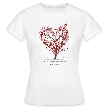 All you need is nature - Frauen T-Shirt - Weiß - Vorne - AI Model Female 172 dark (172cm)