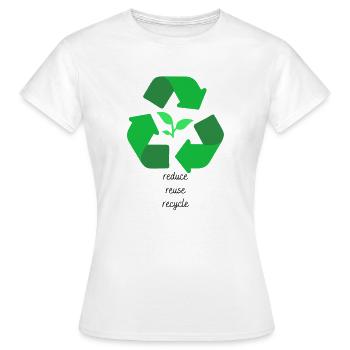 Reduce. Recycle. Recycling - Women's T-Shirt - white - Front - AI Model Female 172 dark (172cm)