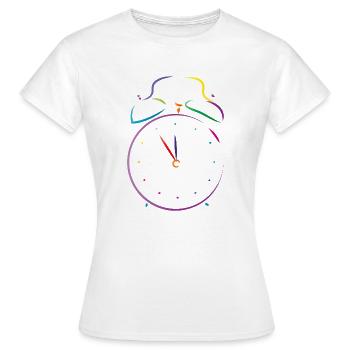 wecker uhr - Frauen T-Shirt - Weiß - Vorne - AI Model Female 172 dark (172cm)