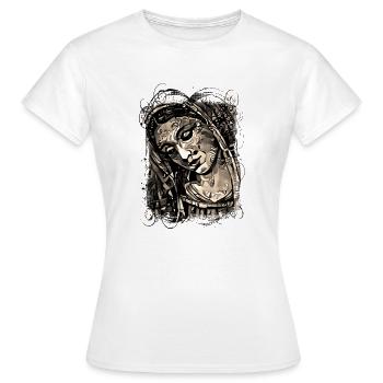 Jésus dieu gud Maria Madonna Mariana Vierge Marie - T-shirt Femme - blanc - Devant - AI Model Female 172 dark (172cm)