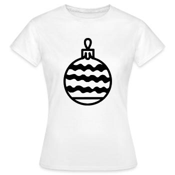 Boule de Noël - T-shirt Femme - blanc - Devant - AI Model Female 172 dark (172cm)