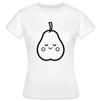 Birne - Frauen T-Shirt - Weiß - Vorne - AI Model Female 172 dark (172cm)