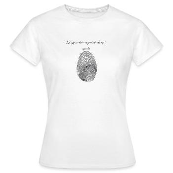 Laissez votre empreinte dans le monde - T-shirt Femme - blanc - Devant - AI Model Female 172 dark (172cm)