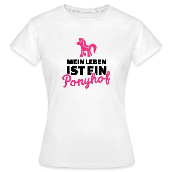 Ponyhof - Frauen T-Shirt - Weiß - Vorne - AI Model Female 172 dark (172cm)