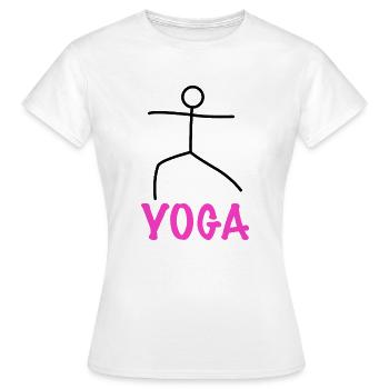 Yoga Workout - Women's T-Shirt - white - Front - AI Model Female 172 dark (172cm)