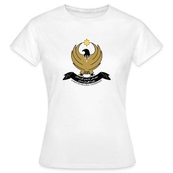 Iraqi Kurdistan Coat of Arms - Women's T-Shirt - white - Front - AI Model Female 172 dark (172cm)